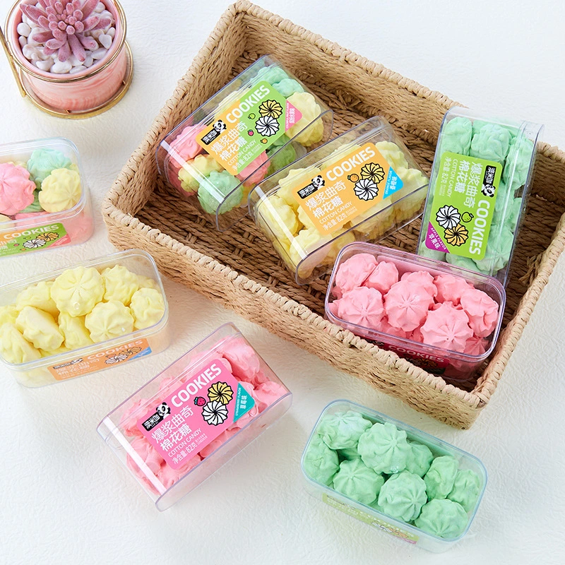 OEM Factory Best Price Cotton Candy Valentine Day Swirl Boxed Colorful Fruit Hard Halal Sweet Kids Marshmallow Candy