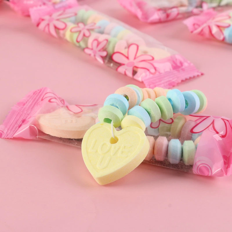 OEM Colorful Bracelet Shape Sugar Free Compress Hard Candy