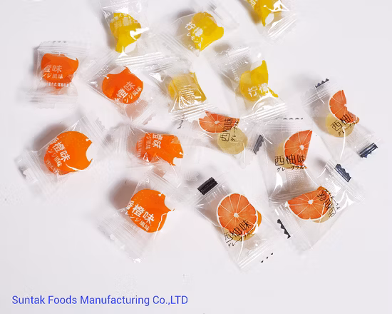 Paquete individual Caramelo duro con sabor a fruta Dulces de azúcar Confitería