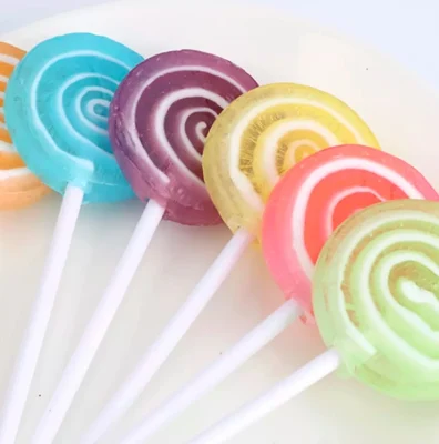 Soporte de exhibición al por mayor 15g Fruit Flavors Lollipop Hard Candy Lollipop
